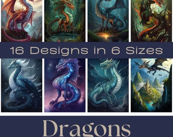 Dragons Ephemera Pack | Junk Journal, Scrapbooking Supplies (Digital Download)