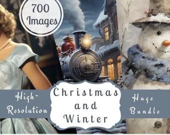 700 Christmas & Winter Scene Images, Mega Bundle (Digital Download)