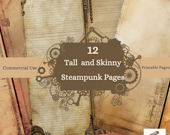Tall and Skinny Textured Pages | Skinny Junk Journal Printables (Commercial Use)