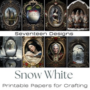 Ensemble BLANC NEIGE | Papiers de journalisation, Carte ATC, Papier numérique, Cartes de journalisation imprimables, Téléchargement numérique, Fabrication de cartes, Éphémère, Conte de fées