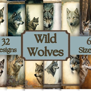 DZIKIE WILKI | Wolf Art, Wolf Junk Journal, Wolf Scrapbooking, Wolf Ephemera, Wolf Card Making, Wolf Printables, Wolf Pack, Wolf ATC Cards