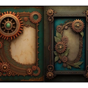 Steampunk Cogs Digital Paper | Junk Journal Ephemera (digital Download ...