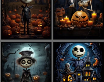 Tim Burton Style Halloween Art | Mega Bundle, High Resolution (Commercial Use)