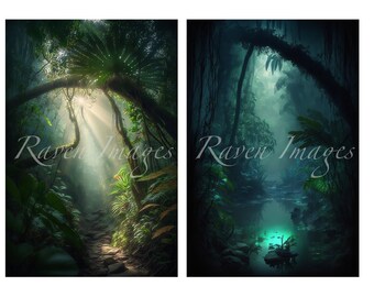 Jungle Rainforest Journaling Cards, Printable Ephemera (Digital Download)