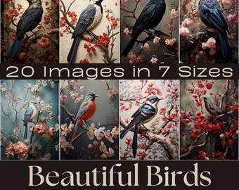 Birds and Flowers Journaling Papers | Printable Ephemera (Digital Download)