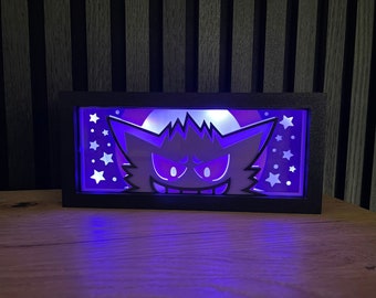 Gengar - LED 3D Night Light Lamp | Color Changing | USB + Remote + App (Fan Art)