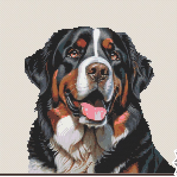 Bernese Mountain Dog - cross stitch pattern - cross stitch PDF and pattern keeper download - instant download - modern pattern