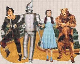 Camino de baldosas amarillas - Patrón de punto de cruz del Mago de Oz - Descarga de patrones y PDF de punto de cruz - Descarga instantánea - Patrón moderno