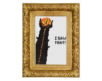 The Eye of Sauron Saw That -  subversive cross stitch pattern - cross stitch pattern - cross stitch PDF - modern cross stitch