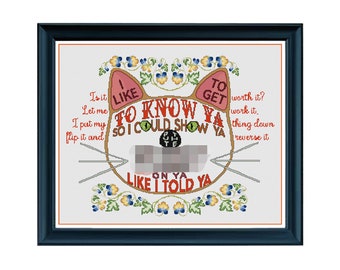 Work It  -  NSFW subversive cross stitch pattern - cross stitch pattern - cross stitch PDF - modern cross stitch - instant download