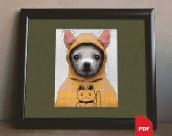 Chihuahua - cross stitch pattern - cross stitch PDF download - modern cross stitch - instant download - easy cross stitch