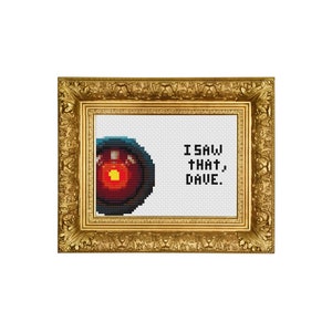 HAL 9000 Saw That -  subversive cross stitch pattern - cross stitch pattern - cross stitch PDF - modern cross stitch - instant download