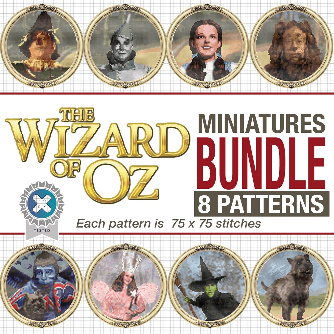 Wizard of Oz Bundle Cross Stitch Pattern Bundle | 8 Unique Designs ...