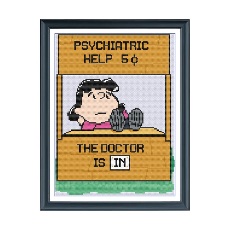 AQUARIUS Peanuts Lucy's Psychiatric Help Funky Chunky Magnet - Die-Cut Thick Fridge Magnet - View #5