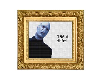 Voldemort Saw That -  subversive cross stitch pattern - cross stitch pattern - cross stitch PDF - modern cross stitch - instant download