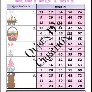 Easter fun blocks bingo
