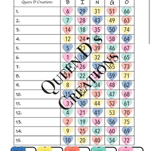 Sweethearts Valentine's Day Rainbow Bingo Board