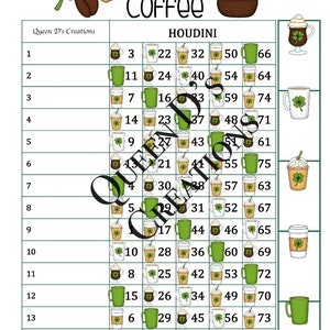 Irish Coffee Rainbow Bingo Boards