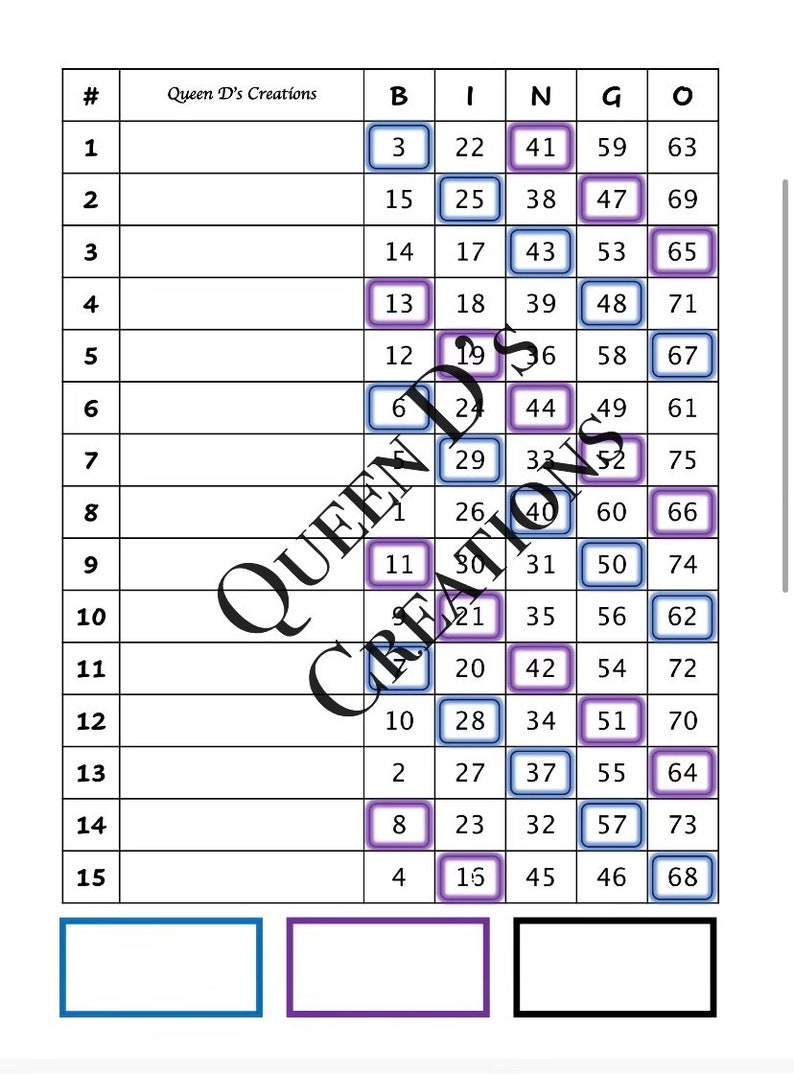 Two Colour Bingo Bundle - Etsy