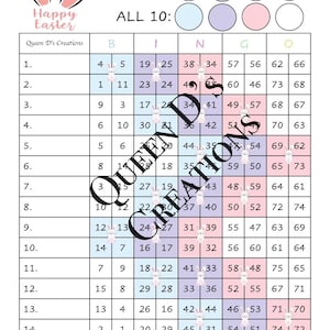 Easter Double Action Bingo