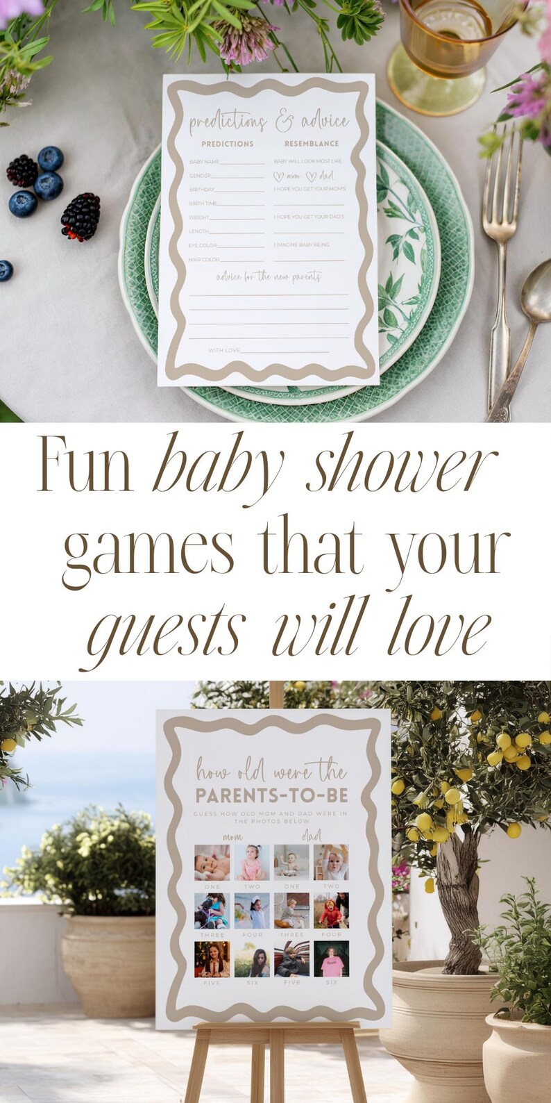 Baby Shower Prediction Card Gender Neutral Game Idea Advice For Parent Boho Wave Editable Canva Template Prediction And Advice For Parents image 17