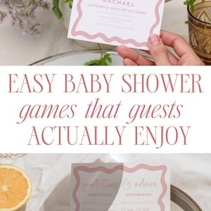 Baby Shower Game Prediction Card Baby Predictions Advice Card Baby Shower Activities Pink Baby Shower Canva Digital Template Party Idea image 15