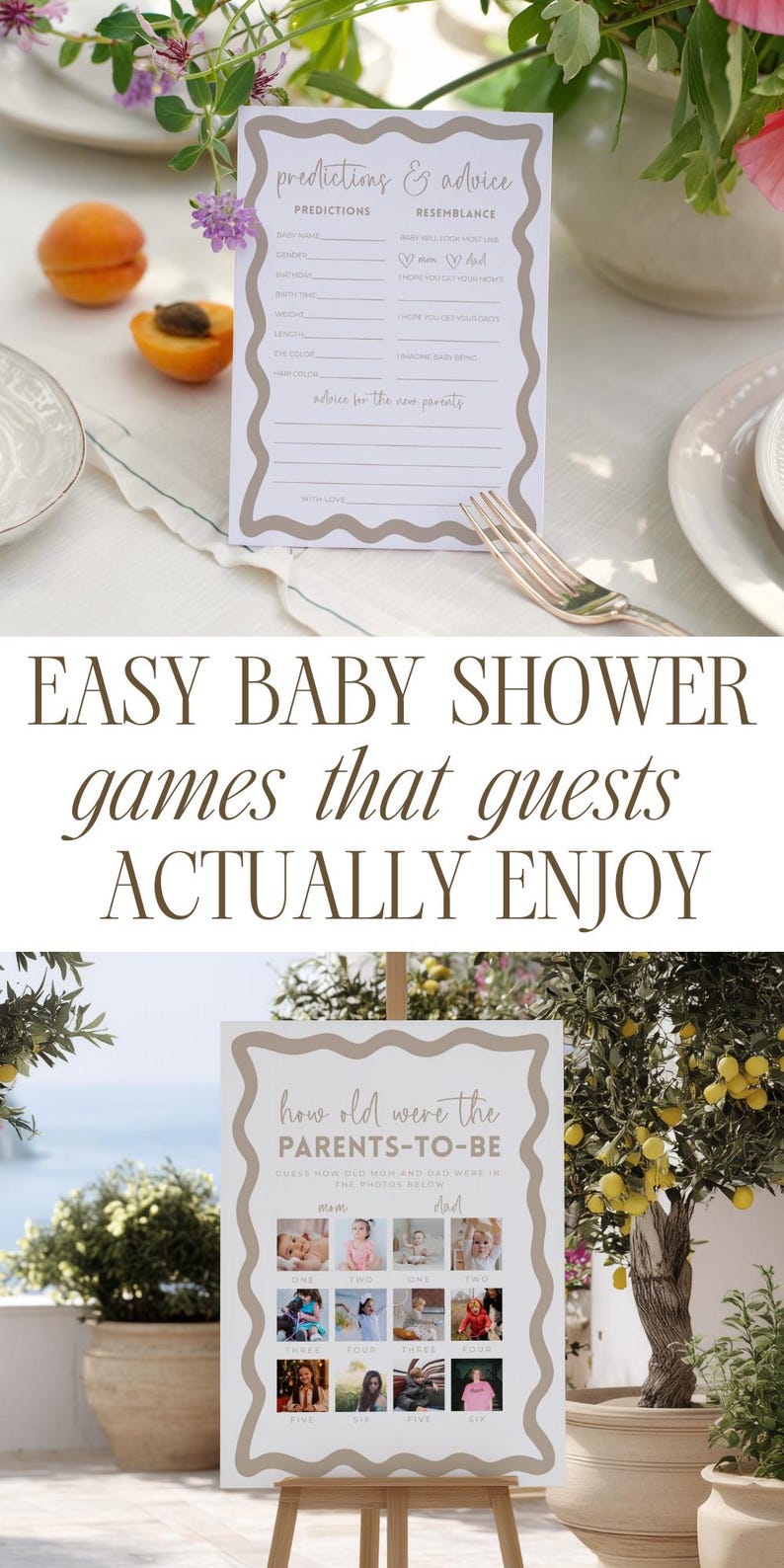 Baby Shower Prediction Card Gender Neutral Game Idea Advice For Parent Boho Wave Editable Canva Template Prediction And Advice For Parents image 16
