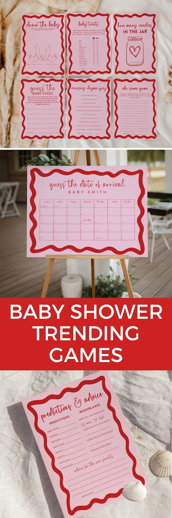 Pink Advice and Predictions Baby Shower Game Girl Wishes Baby Shower Advice  Card Editable Template Baby Shower Sign Idea Keepsake Digital, image size:570x1710