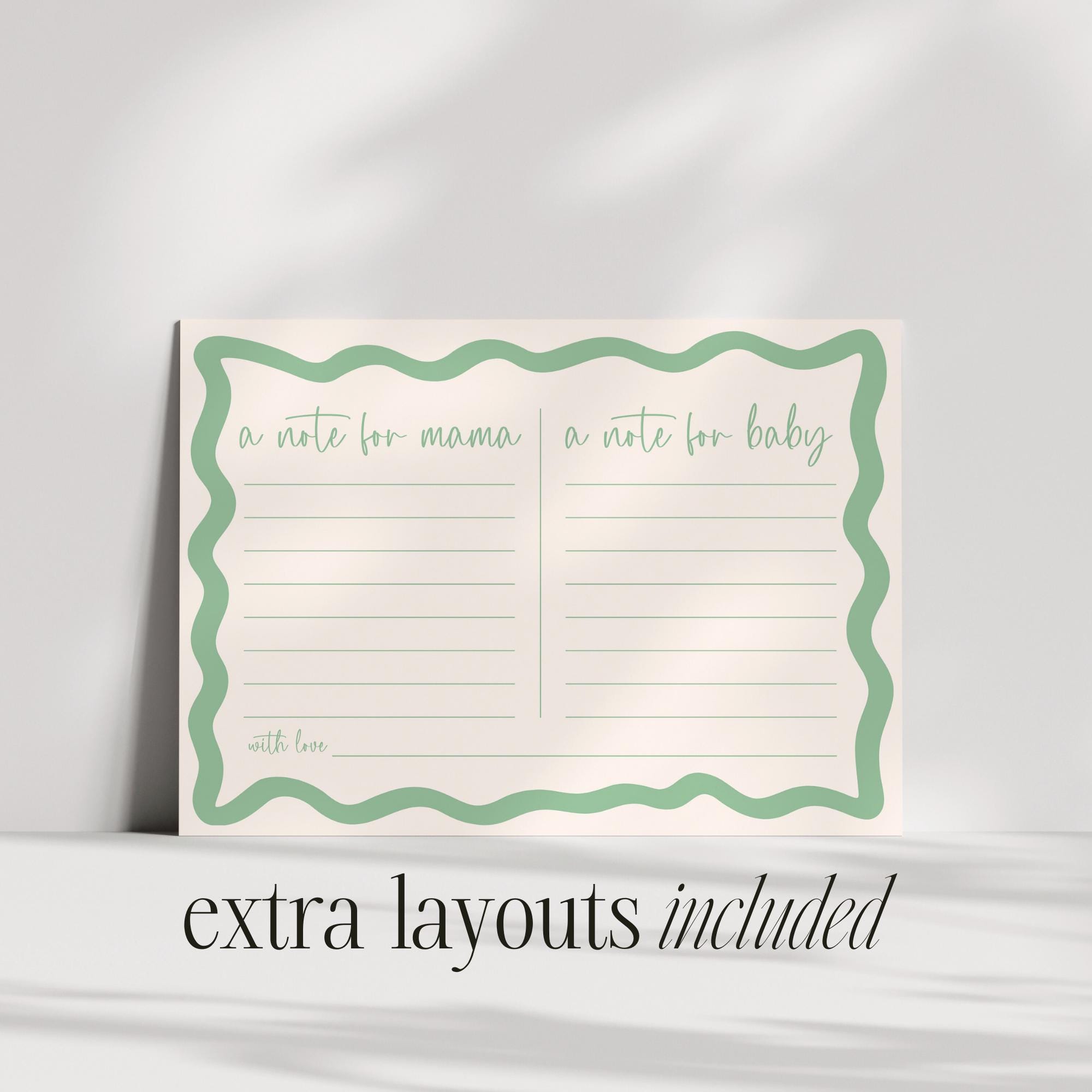 Wishes for Baby Shower Note Mama Editable Letter to Baby Printable ...
