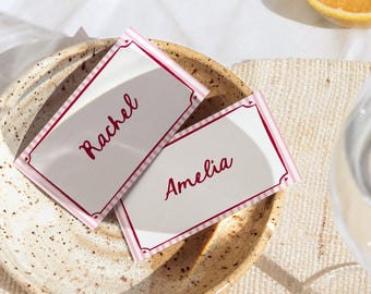 Italian Wedding Place Card Template Hand Drawn Editable Buffet Card Wedding Reception Menu Bridal Shower Dinner Party Canva Template B01