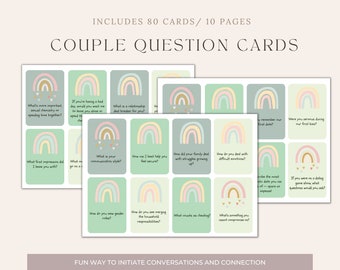 Couple Conversation Cards, Relationship Game (Digital Download)