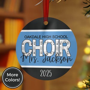 Choir Ornament | Personalized Metal Christmas Tree Decoration | Gift for Choir Director or Singer