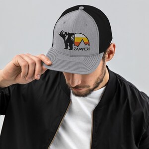 ZAMPIERI Trucker Snapback with Bear Logo
