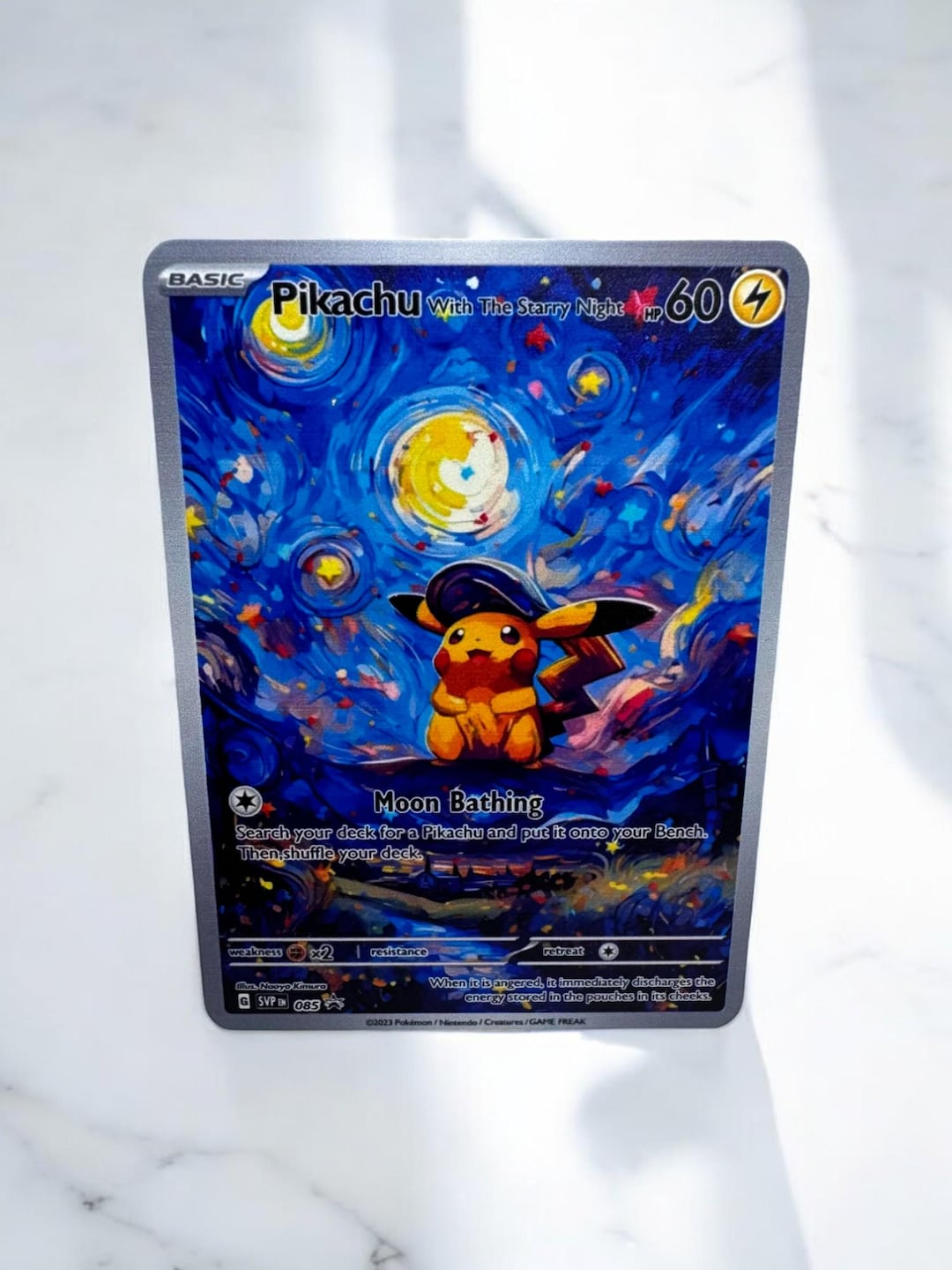 Pikachu With the Starry Night Pokémon Card Collectible/gift