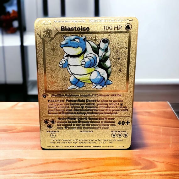 Blastoise 1st Edition Base Set Gold Metal Pokmon Card Collectible/gift/display - Etsy Blastoise 1st Edition Base Set Gold Metal Pokmon Card Collectible/gift/display - Etsy