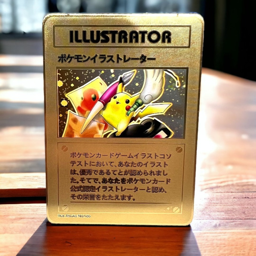Pikachu Illustrator Pokemon Card Collectible gift display Etsy Israel