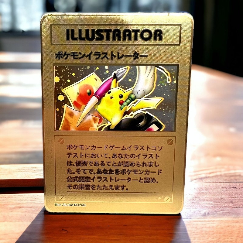 Pikachu Illustrator Pokémon Card Collectible/gift/display - Etsy Pikachu Illustrator Pokémon Card Collectible/gift/display - Etsy