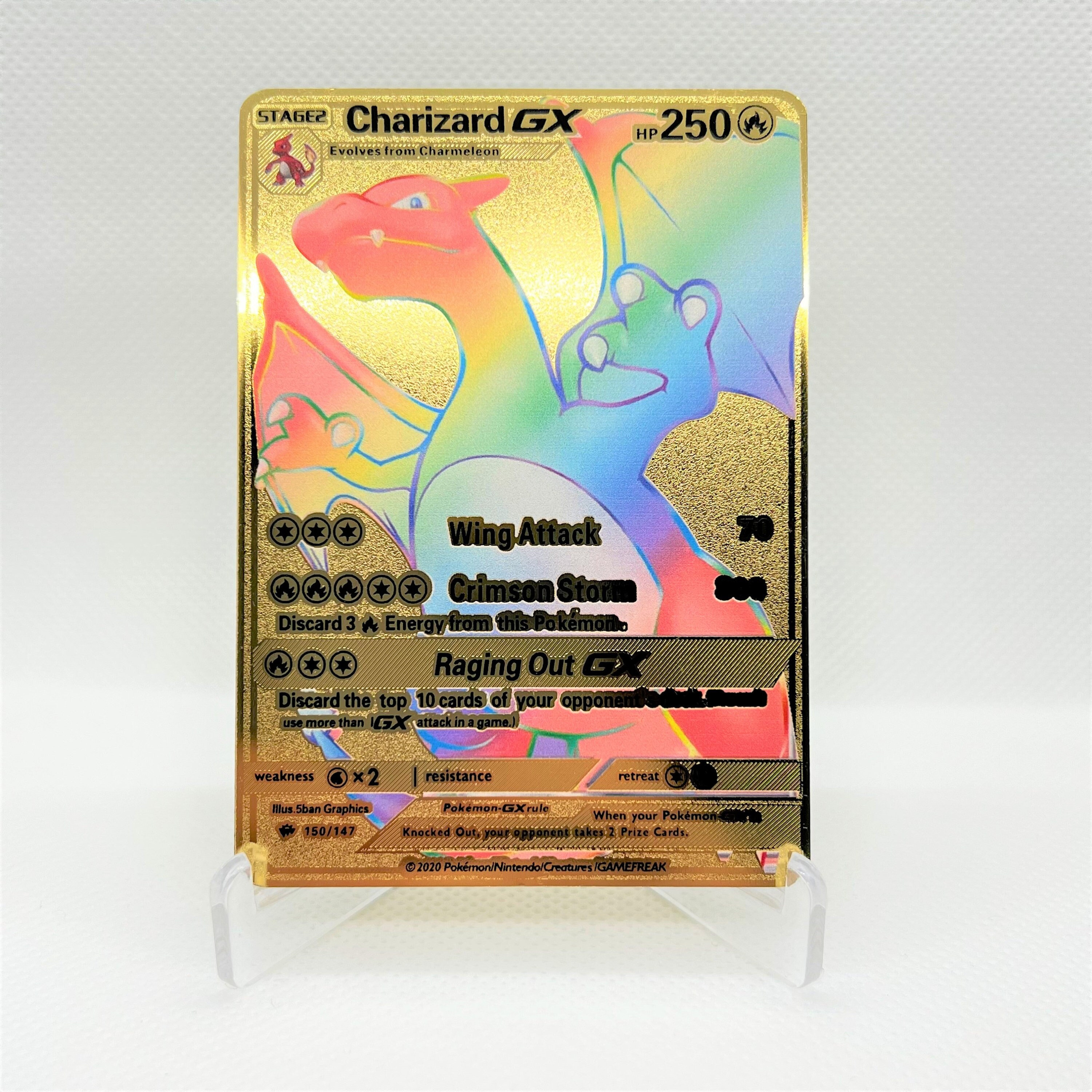 Carta Pokémon Charizard gx Shiny Gold Dourada Ultra Secreta Rara