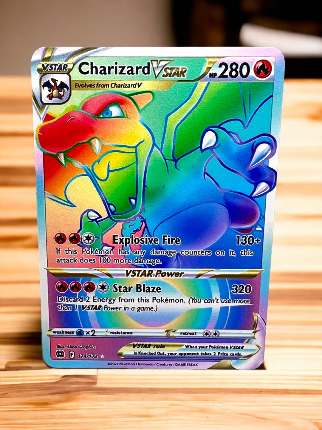 Charizard VSTAR Rainbow Gold Metal Pokmon Card Art Collectible/gift/display - Etsy Charizard VSTAR Rainbow Gold Metal Pokmon Card Art Collectible/gift/display - Etsy