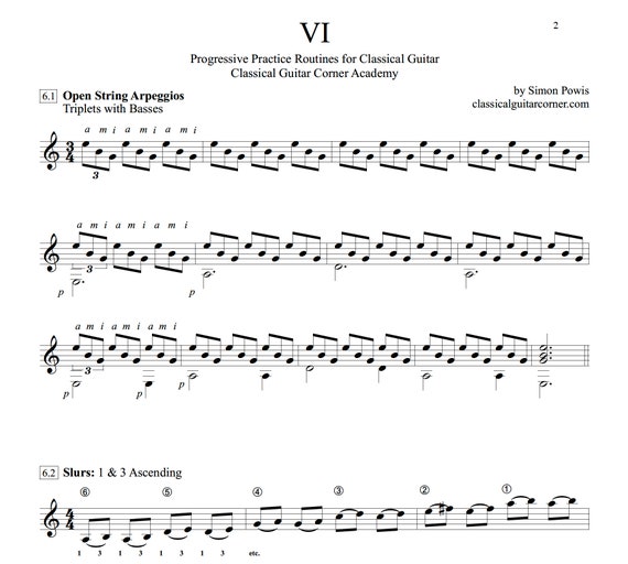 Classical Guitar Corner Practice Routines Book 2 by Simon Powis