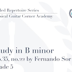 Study in B Minor, Op. 35 no. 22 by Fernando Sor with TAB