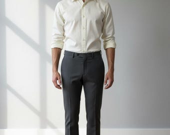 Calvin Klein Classic Ivory Dress Shirt SZ 18 1/5, 32/33