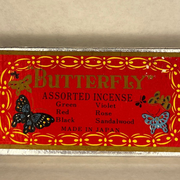 Cone Vintage Butterfly Incense Made in Japan Vintage Incense cute box