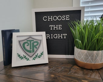 CTR Choose the Right Traditional Grey, Black, Green Diamond Art Kit includes frame