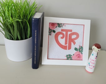 CTR Choose The Right Pink and White Flower Diamond Art Kit with frame