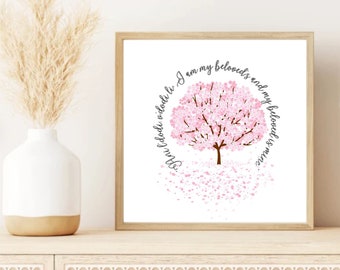 I am my Beloved's Tree Print, Hebrew Transliteration (Digital Download)