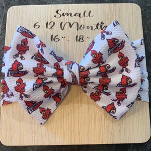 Louisville Bow Tie (Blocks) Louisville Cardinals, Self-Tie & Pre-Tied, College Graduation Gift, Bow Tie for Men, Boy Bow Tie, Girls Hair Bow