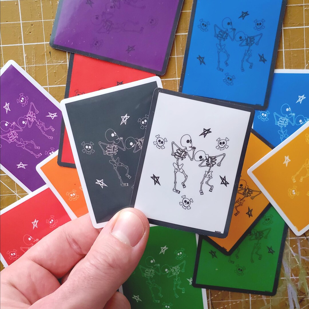 Dancing Skeletons Die-cut Vinyl Sticker in Multiple Colors, Spooky ...