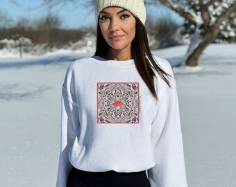 Psychedelic Mushroom Sweatshirt - Unisex Retro Design