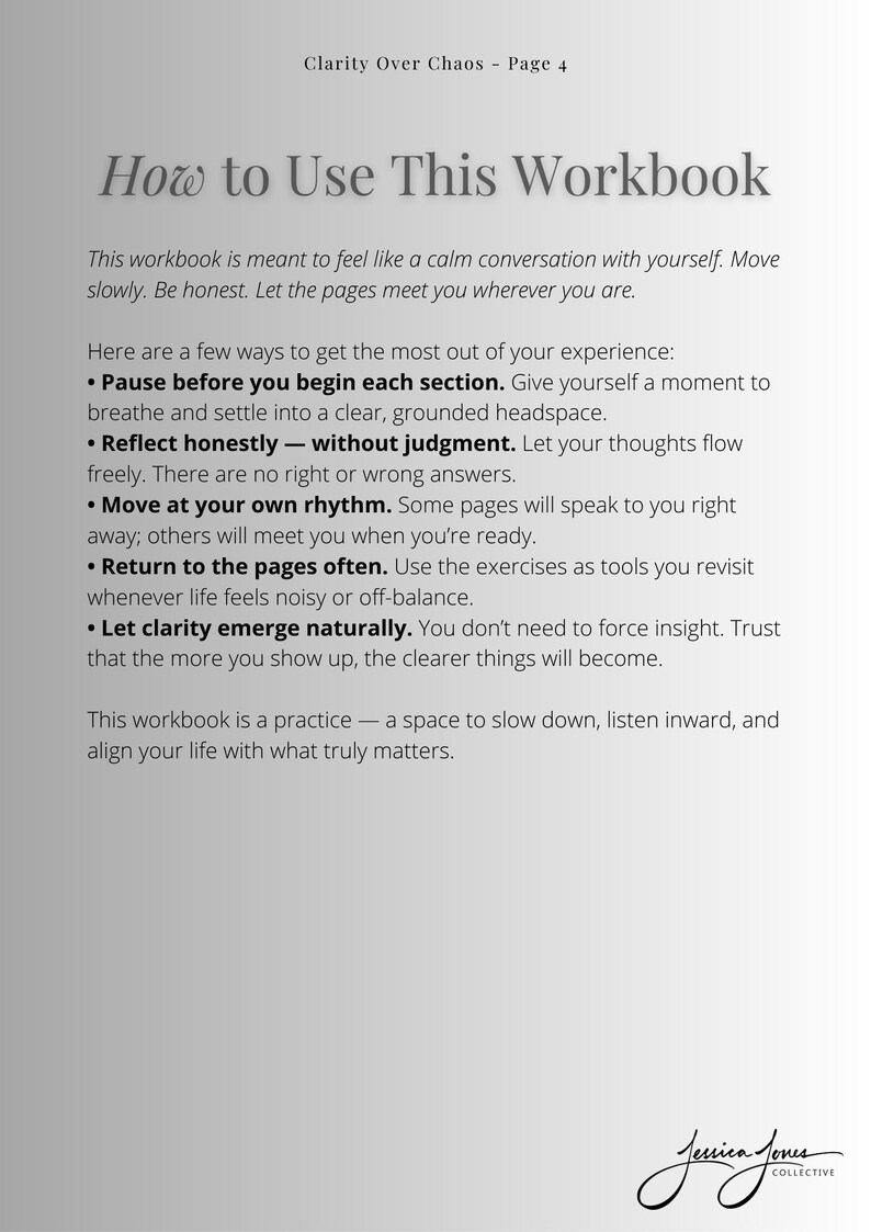Clarity Over Chaos Goal Setting Workbook | Planning Journal - Etsy
